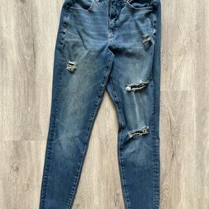 American Eagle Jeans Womens 6 Blue Denim Curvy High Rise Jegging The Dream Jean